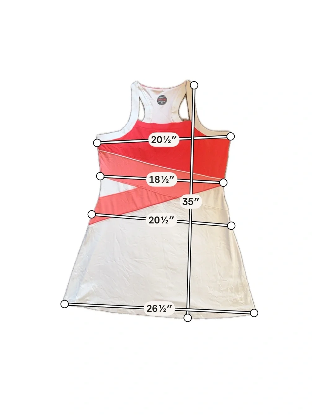 bolle White and Red Colorblock Tennis Dress - Picture 3 of 5
